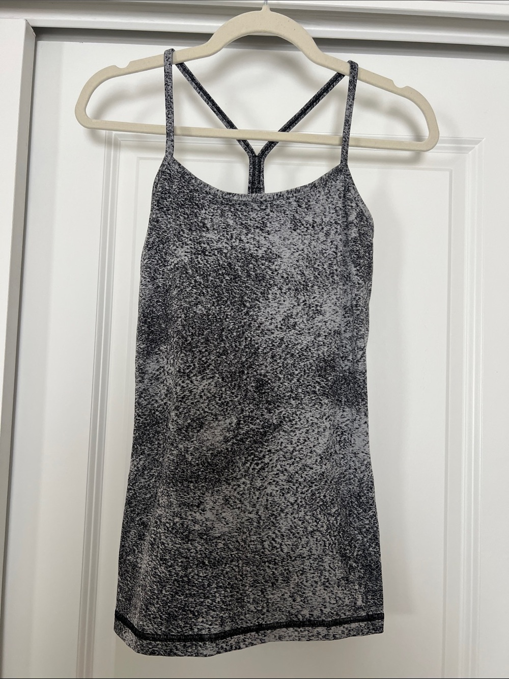 lululemon athletica Black and White Speckle Tank with T-Back